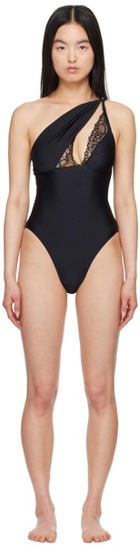 Black Asymmetric Swimsuit