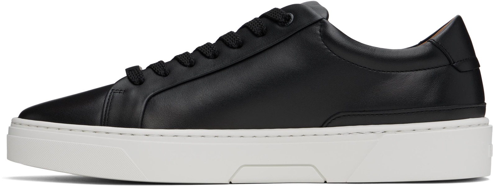 Black Gary Leather Low-Top Sneakers