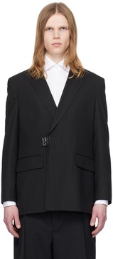 Black Textured Blazer
