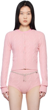 Pink Wool & Cashmere Cardigan