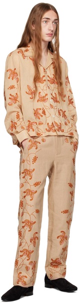 Orange Bougainvillea Trousers
