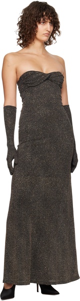 Black & Gold Anise Maxi Dress