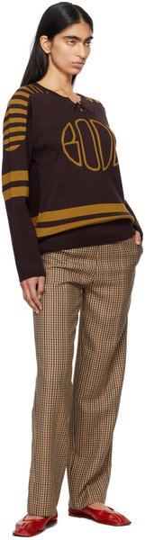 Brown & Yellow Rink Sweater