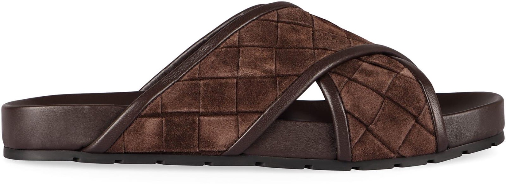 Tarik Leather And Rubber Slides