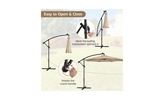 Umbrella with Integrated LED Lights for Evening Outdoor Spaces