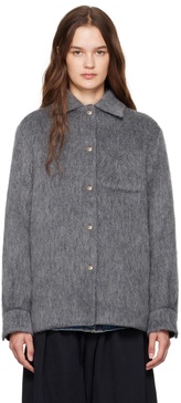 Gray Virgin Wool & Mohair Jacket