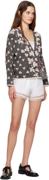 Multicolor Maple Jacquard Cardigan