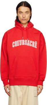 Red 'Cœur Sacré' Hoodie