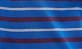 Topshop stripe long sleeve polo in blue