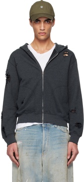 Black Zipper Hoodie