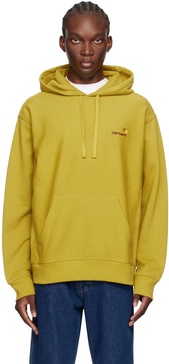 Yellow American Script Hoodie