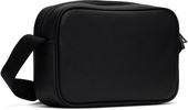 Black Embossed Logo Messenger Bag