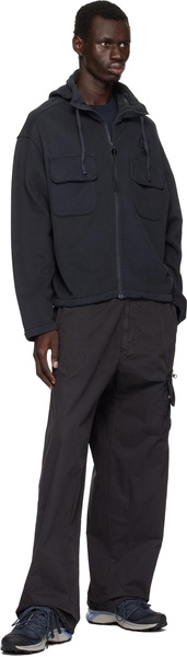 Black Microreps Boxy Lens Cargo Pants