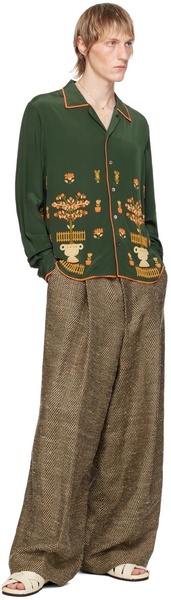 Green Beaded Paddock Sampler Shirt