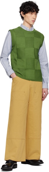 Wide cotton carpenter pants