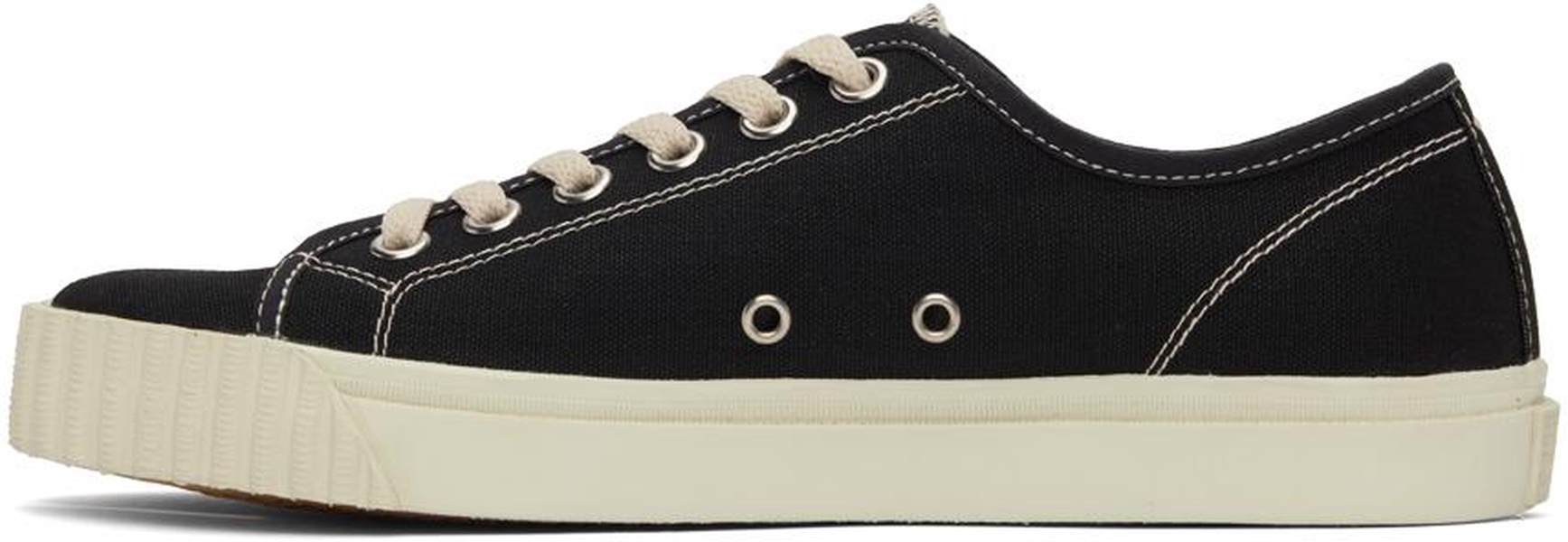 Black Canvas Tabi Sneakers