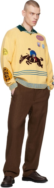 Brown Linen Suiting Trousers