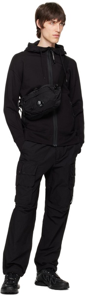 Black Nylon B Crossbody Pack Bag