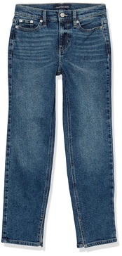 Calvin Klein Women's Petite Vintage Stretch High Waisted Ck Tag on Waistband Pants