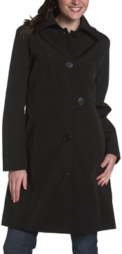 Andrew Marc Women's Single Breasted Coat with Side Tab Enclosure