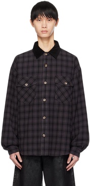 Gray & Black Padded Shirt