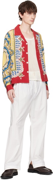 Red Bricolage Long Sleeve Shirt