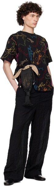 Black Signature Scrawl Boxy T-shirt
