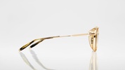 Sky Mapper - Brushed White Gold & Crystal Amber &  Dark Brown - 51 Sunglasses Glasses