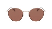 COLE HAAN CH6502 Polarized Round Sunglasses, Gold, 53/21/140