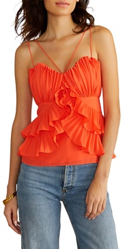 AMUR Women's Sandie Pleated Shell Top