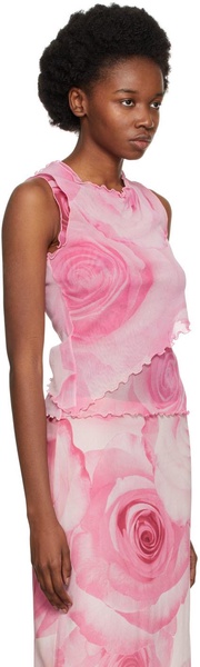 Pink Tulle Tank Top