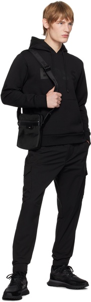 Black Embossed-Logo Bag