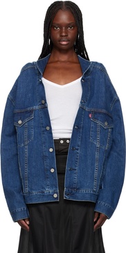 Navy The Cristaseya Edition Paneled Denim Jacket