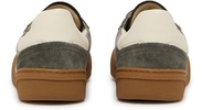 Logo suede-trimmed sneakers