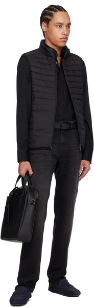 Black Monogram Panel Briefcase