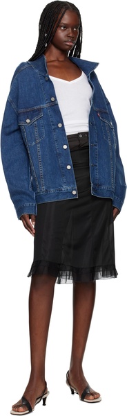 Navy The Cristaseya Edition Paneled Denim Jacket