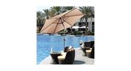 9ft Patio Umbrella Patio Market Steel Tilt W/ Crank Outdoor Yard Garden