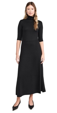Vince Women's Elbow Sleeve Turtleneck Dress