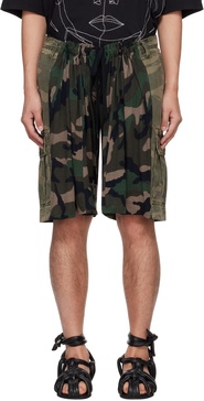 Khaki Camouflage 'Overcamoujerseyshorts' Shorts
