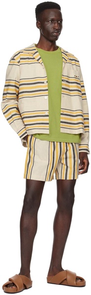 Beige & Orange Namesake Stripe Shirt