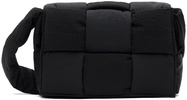 Black Padded Cassette Messenger Bag