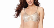 Bali Women's Minimizer Bra, Satin Tracings Underwire Bra, Bustline Slimmer, Full Coverage Bra