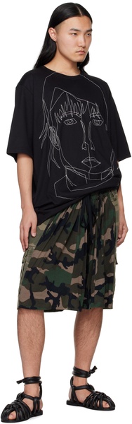 Khaki Camouflage 'Overcamoujerseyshorts' Shorts