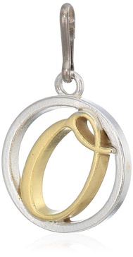 Alex and Ani Women's Initial O Two Tone Charm Sterling Silver, Expandable