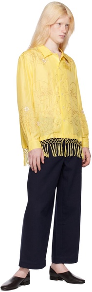 Yellow Paquerette Fringe Shirt