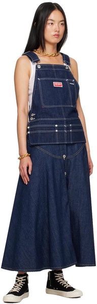 Blue Kenzo Paris Dungaree Denim Tank Top