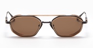 Eris-two - Brushed Black / Matte White Gold Sunglasses