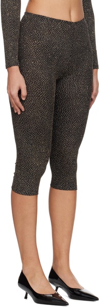 Black & Gold Cassia Capri Leggings