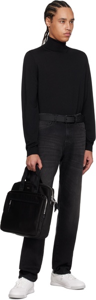 Black Multi-Pocket Briefcase