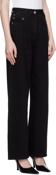 Black Elipse Wide Leg Jeans